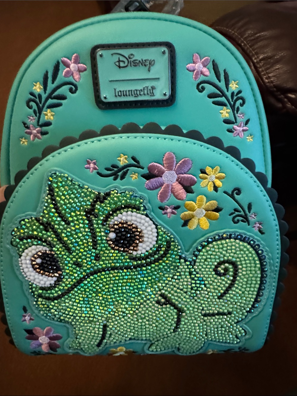 Loungefly Kids Mini Backpack in Teal with Gemmed Pascal